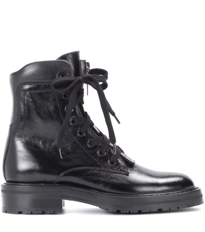 Shop Saint Laurent William 25 Leather Ankle Boots In Black