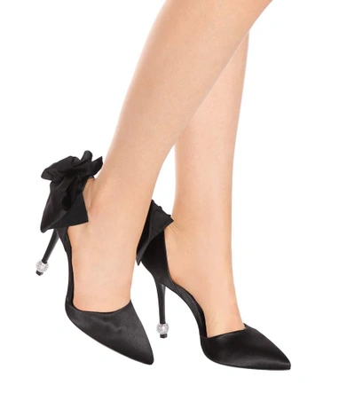 Shop Roger Vivier Dorsay Papillon 110 Satin Pumps