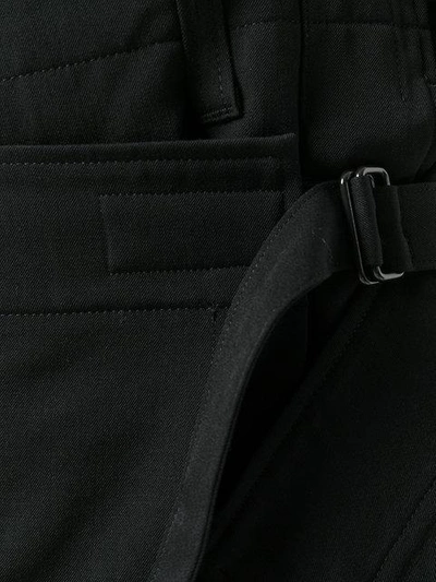 Shop Yohji Yamamoto Wrap Skirt Trousers In Black