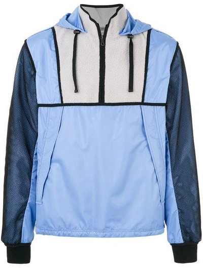 Shop Lanvin Shearling Windbreaker - Blue