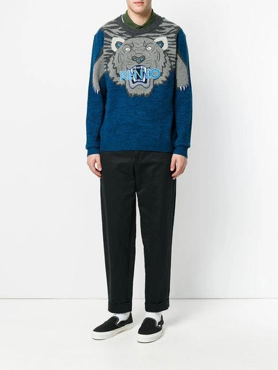 Shop Kenzo Tiger Sweater - Blue