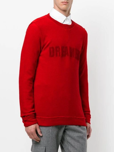 Shop Dondup ”dreamers” Appliqué Sweater In Red