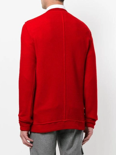 Shop Dondup ”dreamers” Appliqué Sweater In Red