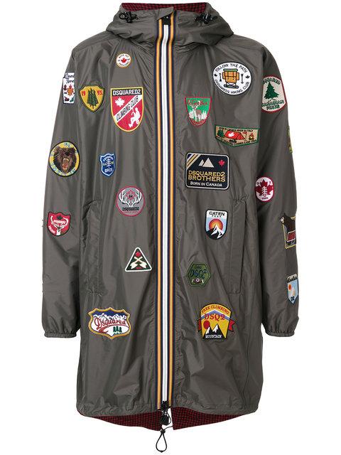 dsquared2 x k way travel patch windbreaker