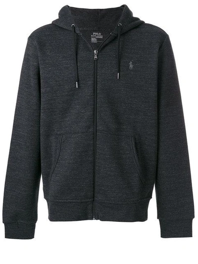 zipped hooded sweater