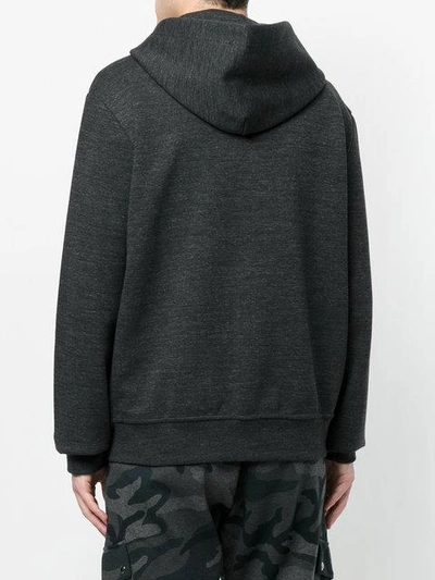 Shop Polo Ralph Lauren Zipped Hooded Sweater In Black