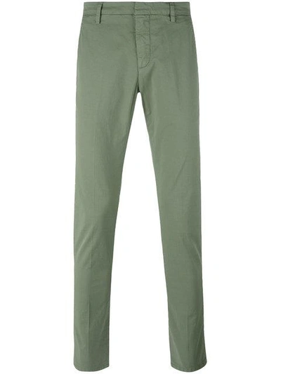 Shop Dondup Classic Chinos In Green