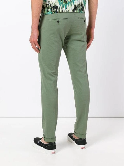 Shop Dondup Classic Chinos In Green