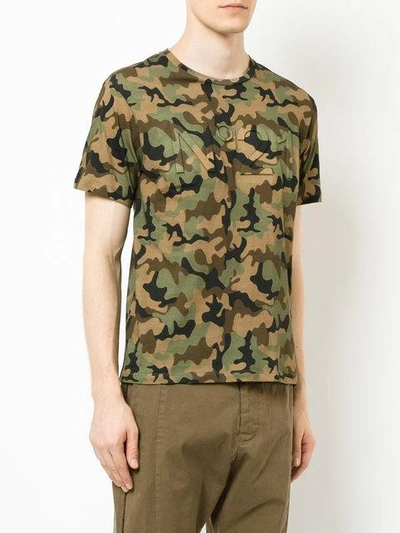 Shop N°21 Camouflage Print T-shirt In Green