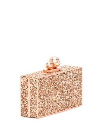 Shop Sophia Webster Clara Ball Clasp Clutch In Rose Gold