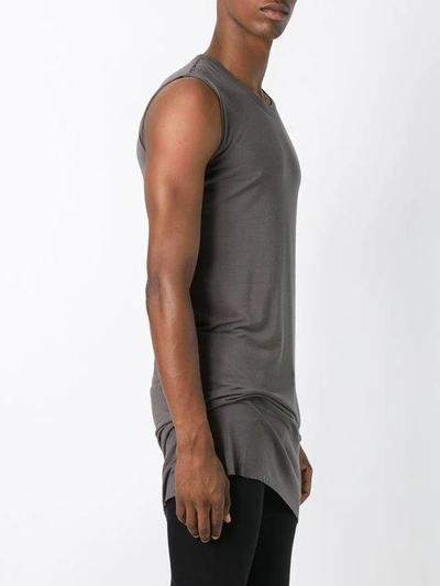 Shop Rick Owens Long Tank Top - Grey