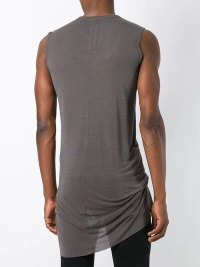 Shop Rick Owens Long Tank Top - Grey