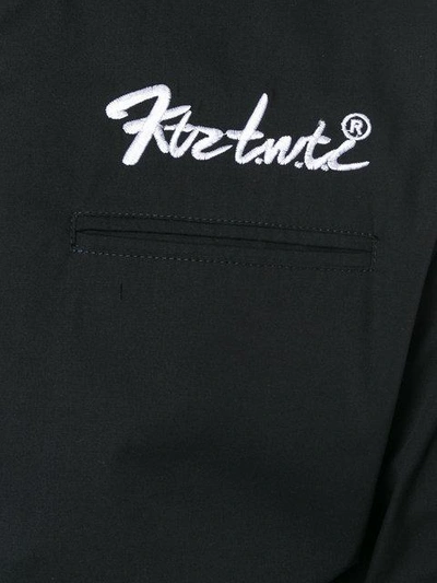 Shop Ktz Logo Embroidered Backless Shirt