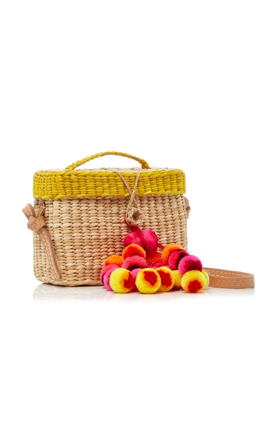 Shop Nannacay Baby Roge Pompom Bag In Yellow