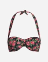 DOLCE & GABBANA PRINTED BANDEAU BIKINI TOP,O1A23JFSGKNHN788