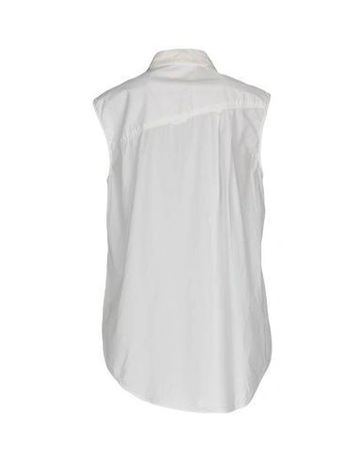 Shop Band Of Outsiders Solid Color Shirts & Blouses In White