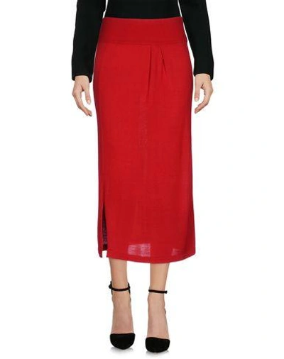 Shop Intropia Knee Length Skirt In Red