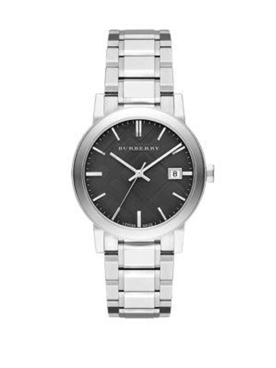 Shop Burberry Stainless Steel Watch In Silver