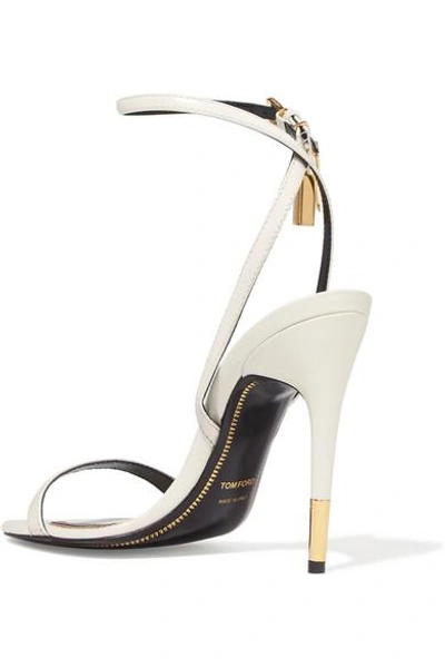 Shop Tom Ford Leather Sandals In White