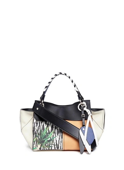 Shop Proenza Schouler 'curl' Mixed Graphic Print Leather Shoulder Bag