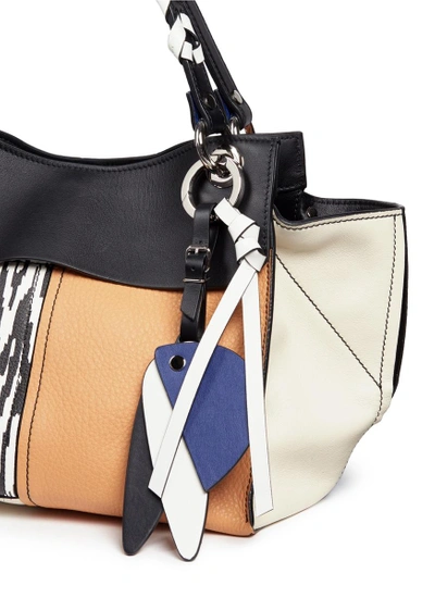 Shop Proenza Schouler 'curl' Mixed Graphic Print Leather Shoulder Bag