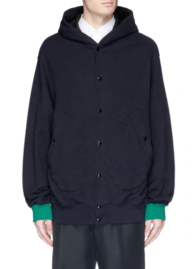 Shop Marni Contrast Cuff Hooded Jacket