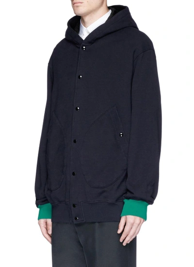 Shop Marni Contrast Cuff Hooded Jacket