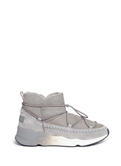 Shop Ash 'mitsouko' Lambskin Shearling Sneaker Boots