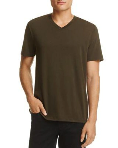 Vince Regular Fit V-neck T-shirt In Brown
