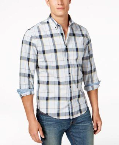 Shop Tommy Hilfiger Men's Classic-fit Anders Plaid Shirt In Sleet Heather