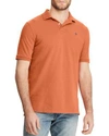 Polo Ralph Lauren Weathered Mesh Custom Slim Fit Polo Shirt In Gear Orange