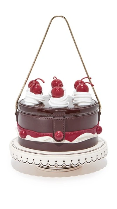 Kate Spade Ma Cherie - Cherry Cake Leather Shoulder Bag - Brown In Multi