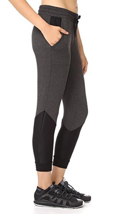 Shop Beyond Yoga Easy Rider Moto Sweatpants In Charcoal Heather Grey
