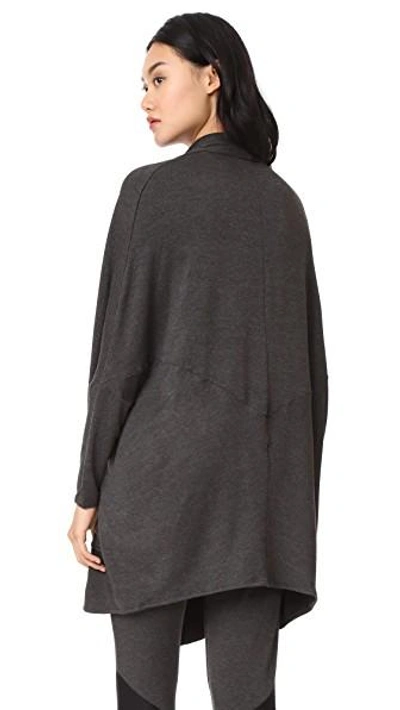 Shop Beyond Yoga Easy Rider Original Cardigan In Charcoal Heather Grey