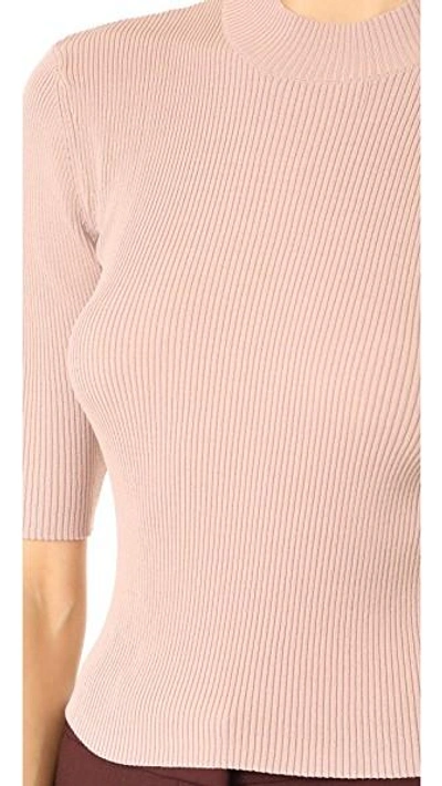 Shop Dion Lee Cropped Tee In Muted Pink