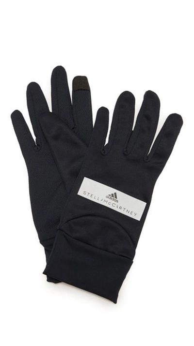 Adidas By Stella Mccartney Running Gloves In Legend Blue/black