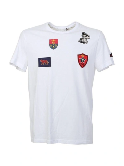 Shop Alexander Mcqueen White Cotton T-shirt With Patches