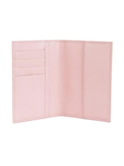 Shop Dolce & Gabbana Foldover Card Holder In Pink & Purple