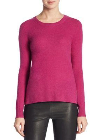 Shop Saks Fifth Avenue Collection Cashmere Roundneck Sweater In Petunia