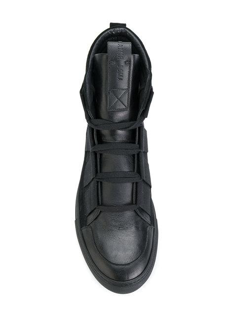 Damir Doma Strap Detail Hi-top Sneakers - Black | ModeSens