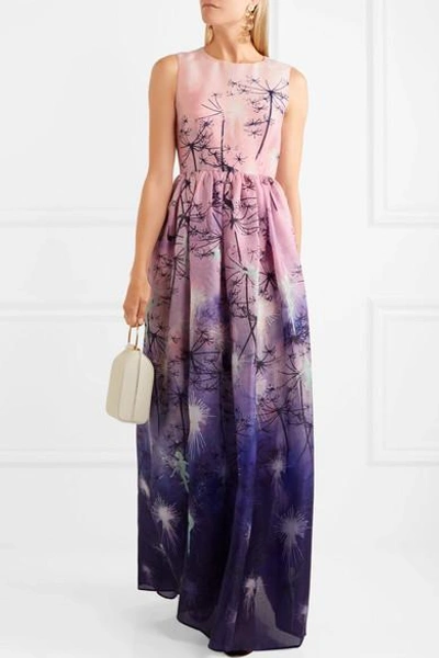 Shop Mary Katrantzou + Disney Printed Silk-organza Gown