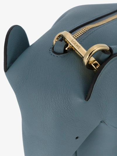 Shop Loewe Blue Elephant Mini Leather Bag
