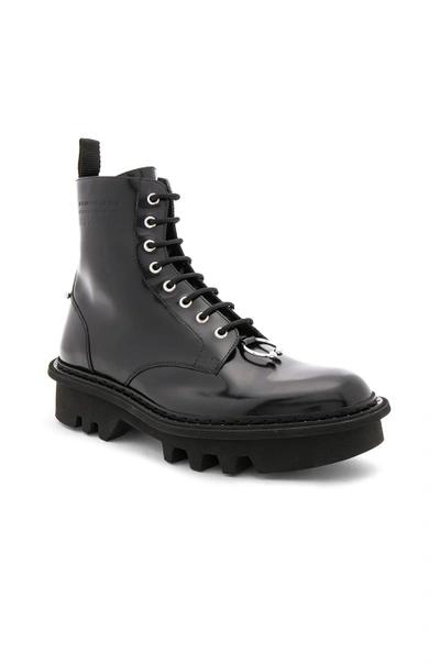 Shop Neil Barrett Leather Piercing Boots In Black