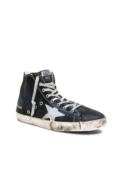 Shop Golden Goose Francy Sneakers In Navy Denim