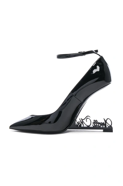 Shop Saint Laurent Opium Patent Leather Appelle-moi Heels In Black