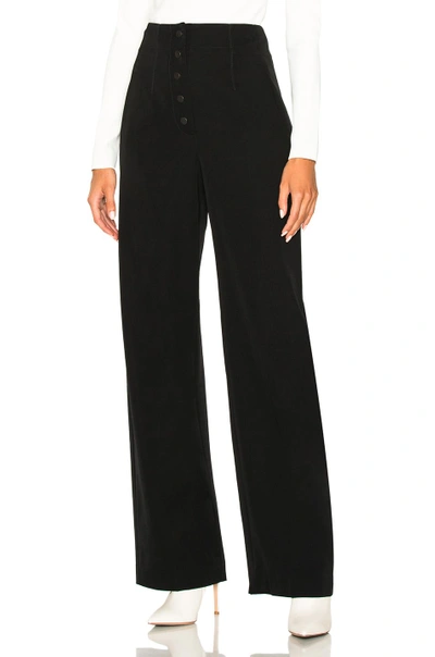 Shop Stella Mccartney Fabienne Wool High Waisted Trousers In Black
