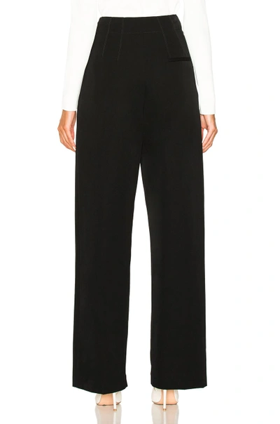 Shop Stella Mccartney Fabienne Wool High Waisted Trousers In Black