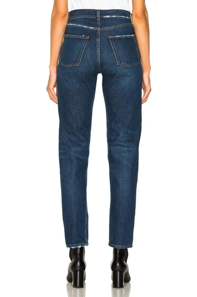 Shop Saint Laurent Ethnic Embroidered Skinny Jeans In Blue
