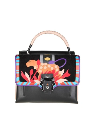 Shop Paula Cademartori Leather Bag Petite Faye In Multicolor