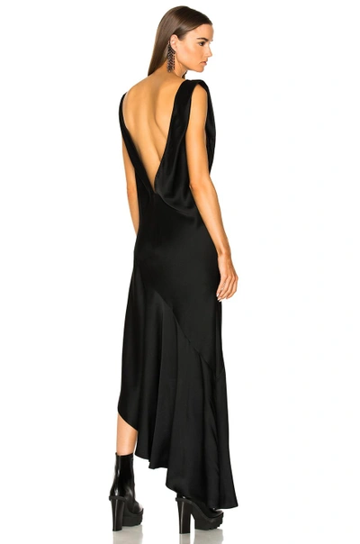 Shop Haider Ackermann Asymmetric Hem V-neck Dress In Black